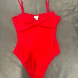 a new day Vibrant Red body suit with Bow XS, NWT